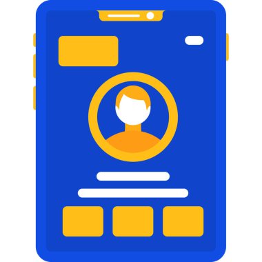 Cep telefonu. Web simgesi basit illüstrasyon