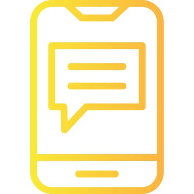 Mesaj var. Web simgesi basit illüstrasyon