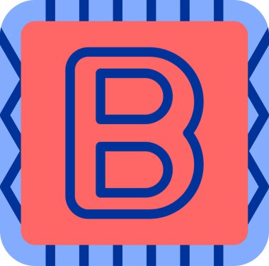 b harfinin vektör illüstrasyonu