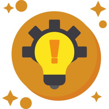 İş dünyasındaki ampul fikri yaratıcı simgesi - yönetim kategorisi