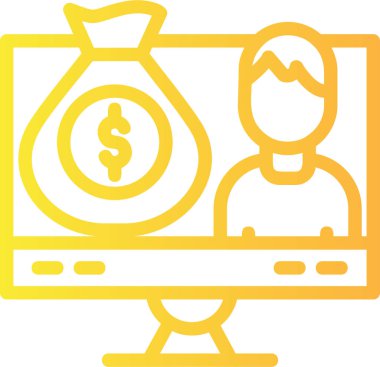 Doları para simgesi, vektör çizim