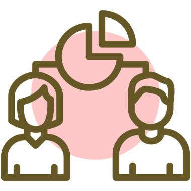 Grup üyeleri. Web simgesi vektör illüstrasyonu