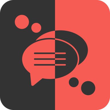 konuşma balonu simgesi, vektör illüstrasyonu