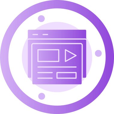 Web tarayıcı simgesi basit vektör illüstrasyonu