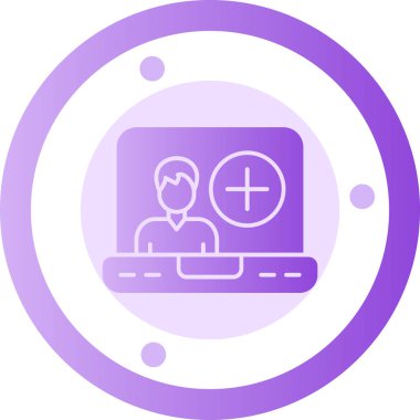 Bilgisayar. Web simgesi basit illüstrasyon