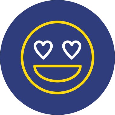 kalp yüz simgesi vektör illüstrasyonu