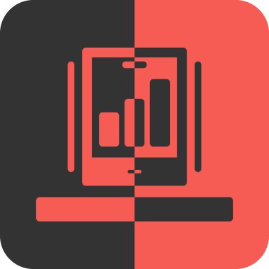 Grafik çizelgesi simgesi olan bilgisayar monitörü