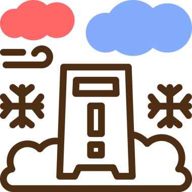 Dosyalanmış özet biçiminde soğuk hava ikonu