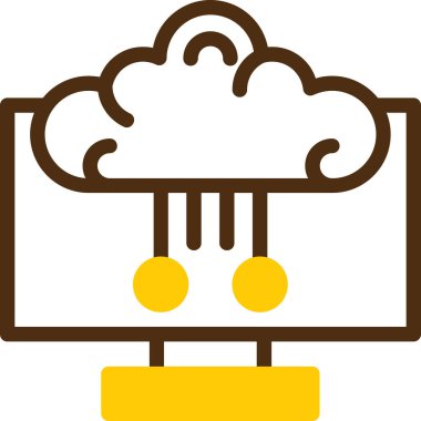 Bulut veri depolama vektör simgesi