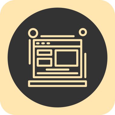 tarayıcı pencere simgesi, vektör illüstrasyonu