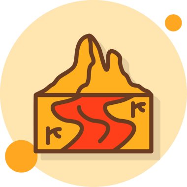 Sıcak Alev Simgesi Vektör İllüstrasyonu