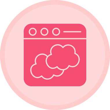 Bulut. Web simgesi basit illüstrasyon