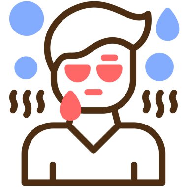 Hasta adam. Basit resimleme