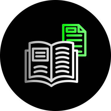 kitap simgesi, vektör illüstrasyonu