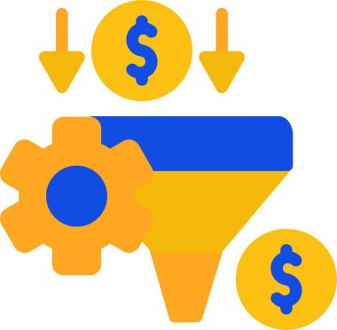 Para akışı simgesi. Web tasarımı için nakit akışı vektör simgelerinin düz çizimi