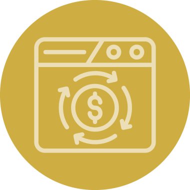 Bozuk para simgesinin vektör illüstrasyonu