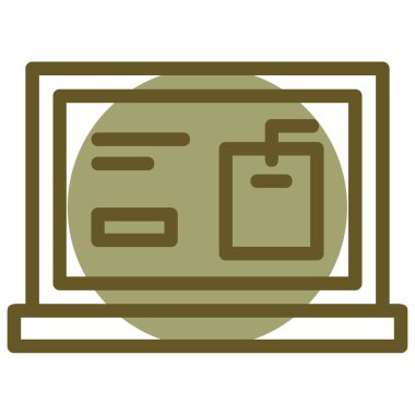 vektör lcd simgesi illüstrasyonu