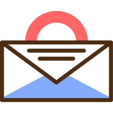 Posta simgesinin vektör illüstrasyon simgesi