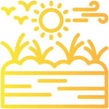 Güneş. Web simgesi basit illüstrasyon