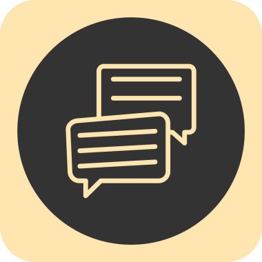 Sohbet simgesi soyut arkaplan grubunda izole edildi