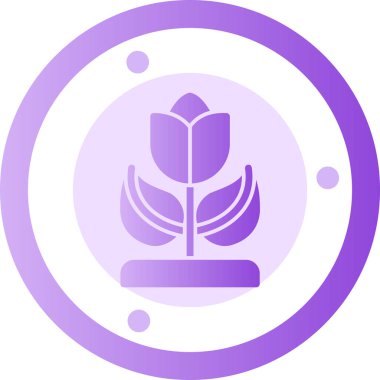 Bitki. Web simgesi basit illüstrasyon