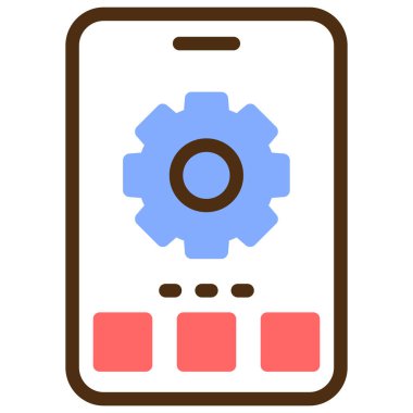 Cep telefonu. Web simgesi basit illüstrasyon