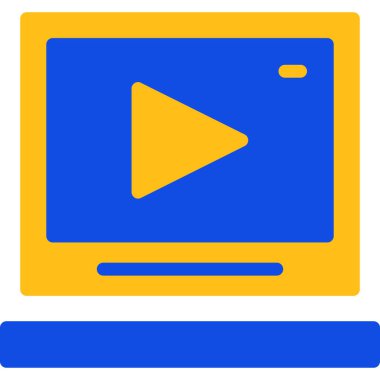 Dizüstü bilgisayar simgesi vektör çizimi