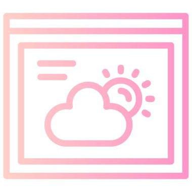 Bulut. Web simgesi basit illüstrasyon