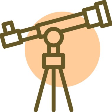 Teleskop. Web simgesi basit illüstrasyon