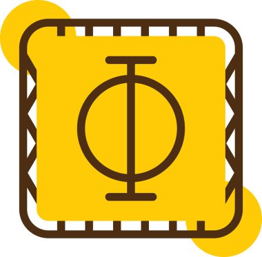 Bir çipin sarı ve beyaz arkaplanının vektör çizimi