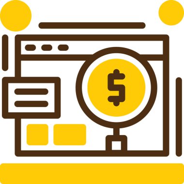 Para için. Web simgesi basit illüstrasyon