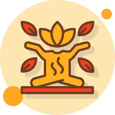 Düz dizaynlı Hint kültürü simgesi.