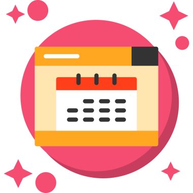 Takvim anımsatıcı vektör simgesi