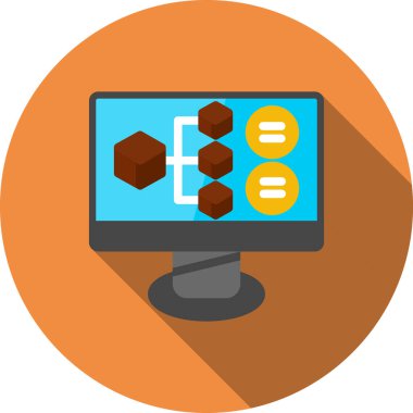 Bilgisayar. Web simgesi basit illüstrasyon