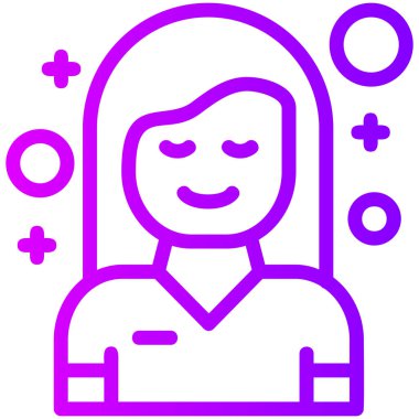 Kadın avatar. Web simgesi