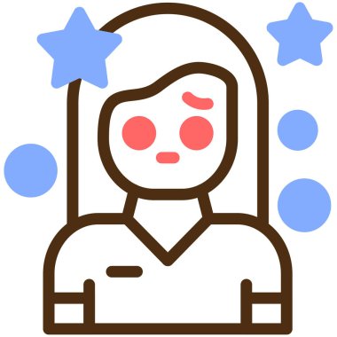 kadın avatar, basit vektör çizimi