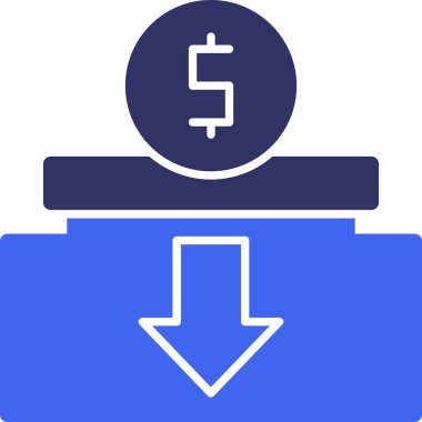 Para için. Web simgesi basit illüstrasyon