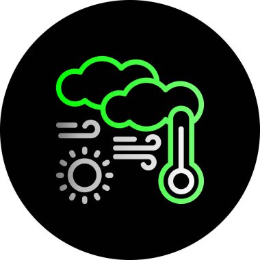 Kişisel ve ticari kullanım için vektör hava durumu simgesi.