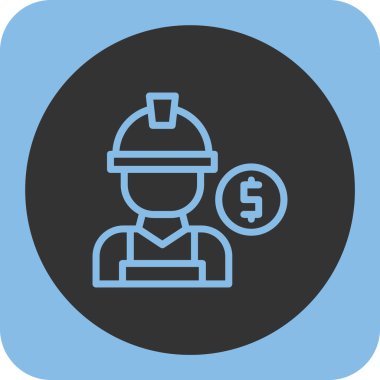 iş düz vektör simgesi