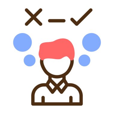 kullanıcı web renk simgesi, vektör illüstrasyonu