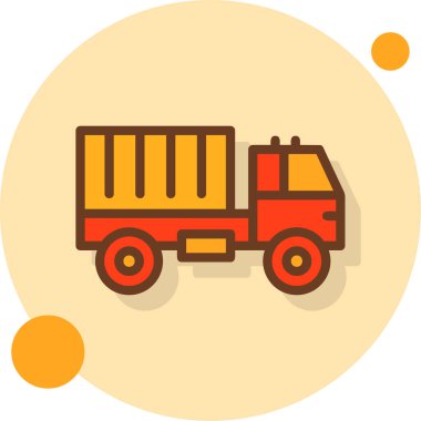 Bir kamyon simgesinin vektör çizimi