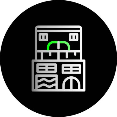 Modern yapı simgesinin vektör illüstrasyonu