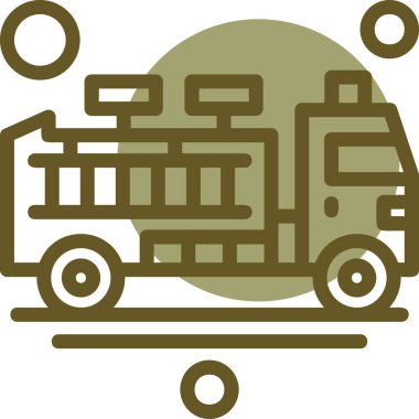 Bir kamyon simgesinin vektör çizimi