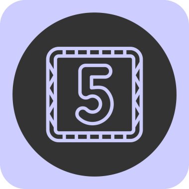 Moda biçimi izole edilmiş beş çerçeve simgesi