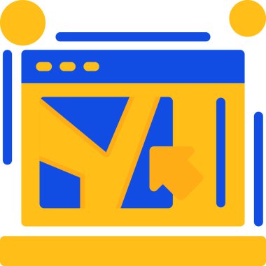 Tarayıcı tarayıcı simgesi düz biçimli