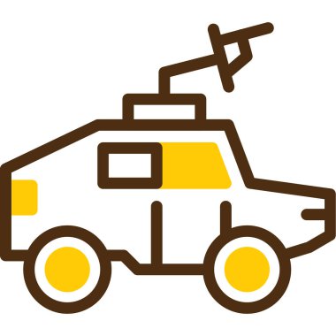 Taksi servisi araba simgesi ana hatlarıyla