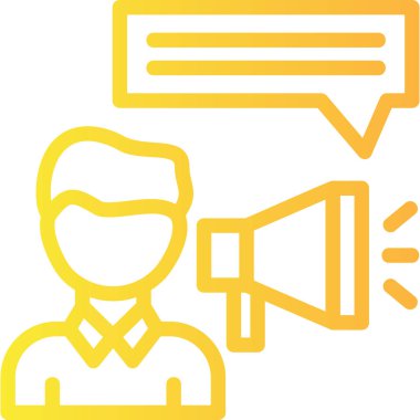 Konuş. Web simgesi basit illüstrasyon