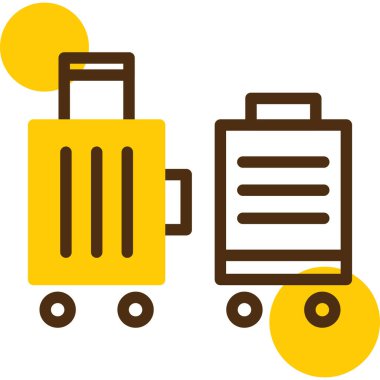 bagaj web simgesi basit illüstrasyon