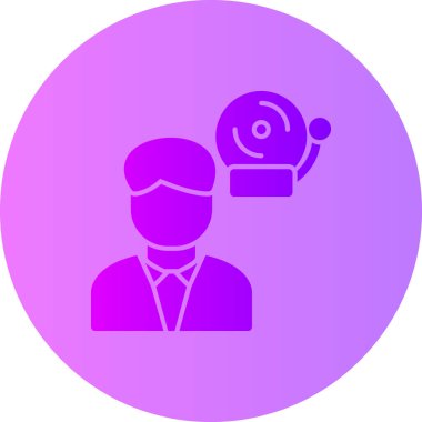 vector illustration of a man with a headset