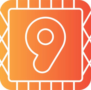 Moda turuncu arka grubunda yedinci simge